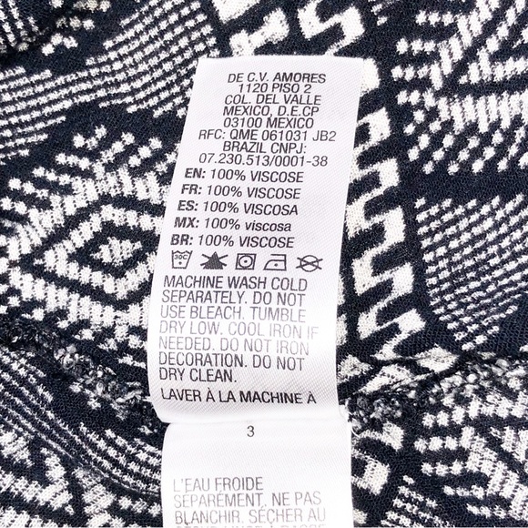 Roxy Black and White Monochrome Patterned Dress Coverup Size S - Picture 8 of 11